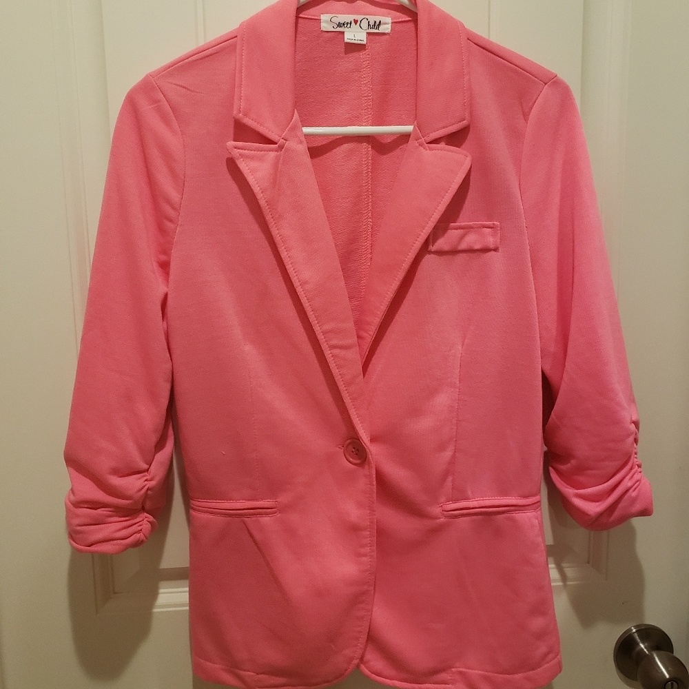 Bright pink blazer